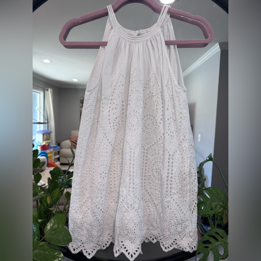 Madison Mathews Women’s White Eyelet Top
